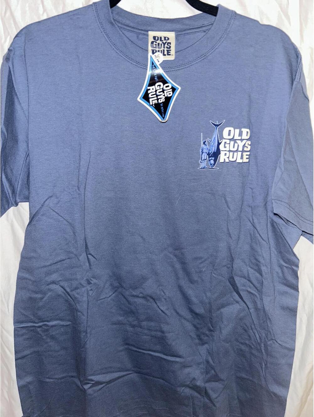 Old Guys Rule Size Matters Fishing Tee Shirt Size Large BNWT